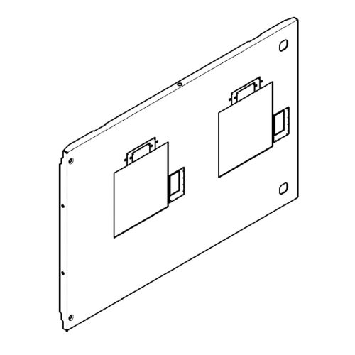 LEGRAND-021069 - XL3 előlap 400mm 24mod DPX3630+motoros forrásátkapcsoló csuklópántos