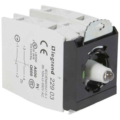 LEGRAND-022980 - Osmoz csavaros aljzat - 2 Z/Ny 24V~/= - fehér