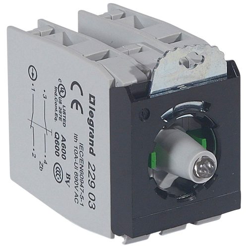 LEGRAND-022982 - Osmoz csavaros aljzat - 2 Z/Ny 24V~/= - zöld