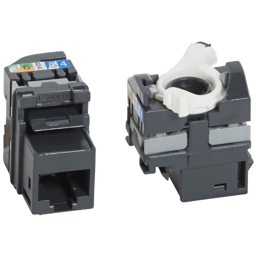 LEGRAND-033180 - LEGRAND RJ45 Keystone port Cat5e árnyékolatlan (UTP) LCS2 gyorscsatlakozós 180° 100MHz 1Gigabit