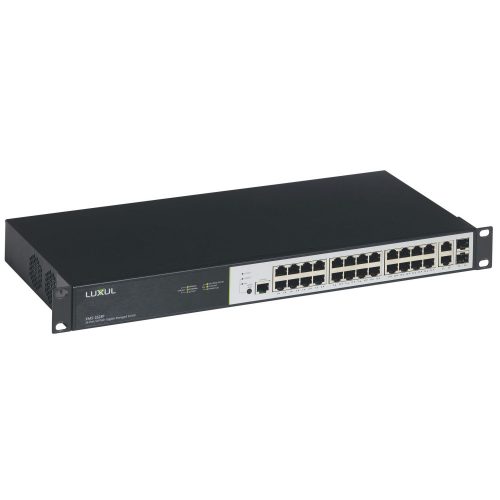 LEGRAND-033492 - LEGRAND 19" POE switch 24xRJ45, 2xRJ45 UP, 2xRJ45 SFP, menedzselhető