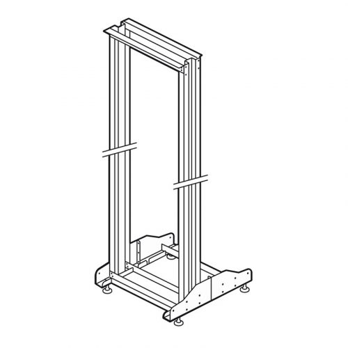 LEGRAND-046395 - LEGRAND nyitott rack 19" 42U MAG: 1956 SZÉL: 540 MÉLY: 640 szürke két tartóbordás MAX: 300 kg LinkeoRACK