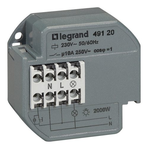 LEGRAND-049120 - CX3 impulzusrelé szerelvénydobozba 10A 230V 1Z - hagyományos