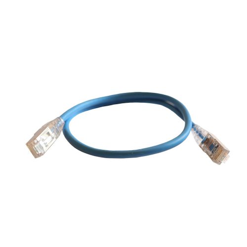 LEGRAND-051540 - LEGRAND patch kábel RJ45-RJ45 Cat6 árnyékolt (F/UTP) LSZH (LSOH) 0,5 méter kék d: 4,2mm AWG28 LCS3