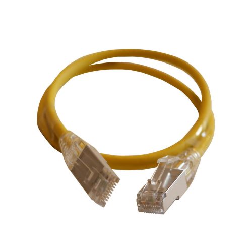 LEGRAND-051550 - LEGRAND patch kábel RJ45-RJ45 Cat6A árnyékolt (S/FTP) LSZH (LSOH) 0,5 méter sárga d: 5,2mm AWG28 LCS3