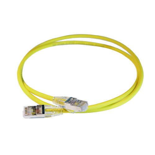 LEGRAND-051551 - LEGRAND patch kábel RJ45-RJ45 Cat6A árnyékolt (S/FTP) LSZH (LSOH) 1 méter sárga d: 5,2mm AWG28 LCS3