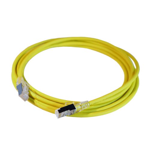 LEGRAND-051552 - LEGRAND patch kábel RJ45-RJ45 Cat6A árnyékolt (S/FTP) LSZH (LSOH) 2 méter sárga d: 5,2mm AWG28 LCS3