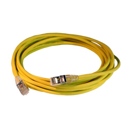 LEGRAND-051554 - LEGRAND patch kábel RJ45-RJ45 Cat6A árnyékolt (S/FTP) LSZH (LSOH) 5 méter sárga d: 5,2mm AWG28 LCS3