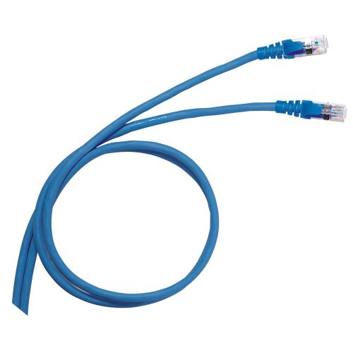 LEGRAND-051762 - LEGRAND patch kábel RJ45-RJ45 Cat6 árnyékolt (F/UTP) PVC 1 méter kék d: 6mm AWG26 LCS3