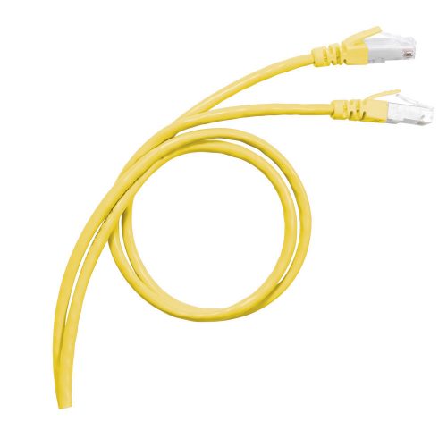 LEGRAND-051780 - LEGRAND patch kábel RJ45-RJ45 Cat6A árnyékolt (S/FTP) PVC 1 méter sárga d: 6,2mm AWG27 LCS3