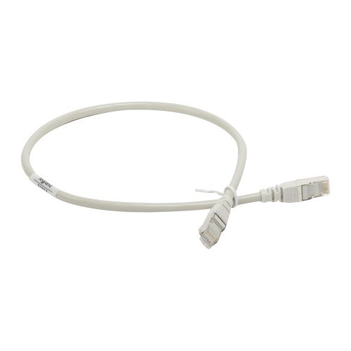 LEGRAND-051814 - LEGRAND patch kábel RJ45-RJ45 Cat5e árnyékolt (F/UTP) PVC 0,5 méter szürke d: 6mm AWG26 LCS3