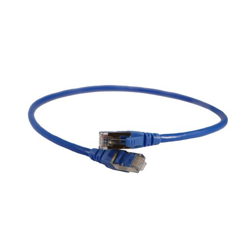 LEGRAND-051815 - LEGRAND patch kábel RJ45-RJ45 Cat6 árnyékolt (F/UTP) PVC 0,5 méter kék d: 6mm AWG26 LCS3