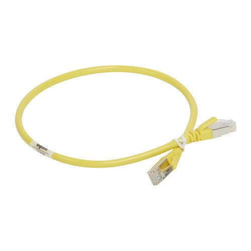 LEGRAND-051816 - LEGRAND patch kábel RJ45-RJ45 Cat6A árnyékolt (S/FTP) PVC 0,5 méter sárga d: 6,2mm AWG27 LCS3