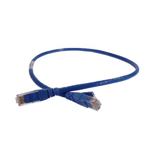 LEGRAND-051818 - LEGRAND patch kábel RJ45-RJ45 Cat6 árnyékolatlan (U/UTP) PVC 0,5 méter kék d: 6mm AWG24 LCS3