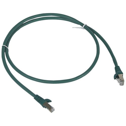 LEGRAND-051850 - LEGRAND patch kábel RJ45-RJ45 Cat6 árnyékolt (F/UTP) LSZH (LSOH) 1 méter zöld d: 6mm AWG26 LCS3