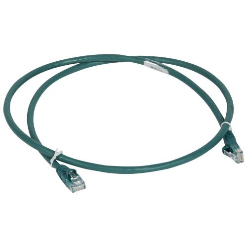 LEGRAND-051858 - LEGRAND patch kábel RJ45-RJ45 Cat6 árnyékolatlan (U/UTP) LSZH (LSOH) 1 méter zöld d: 6mm AWG24 LCS3