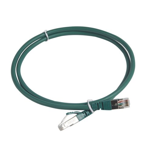 LEGRAND-051866 - LEGRAND patch kábel RJ45-RJ45 Cat6A árnyékolt (S/FTP) LSZH (LSOH) 1 méter zöld d: 6,2mm AWG27 LCS3