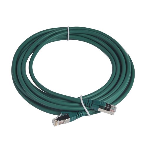 LEGRAND-051869 - LEGRAND patch kábel RJ45-RJ45 Cat6A árnyékolt (S/FTP) LSZH (LSOH) 5 méter zöld d: 6,2mm AWG27 LCS3