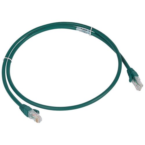 LEGRAND-051874 - LEGRAND patch kábel RJ45-RJ45 Cat6A árnyékolatlan (U/UTP) LSZH (LSOH) 1 méter zöld d: 6,2mm AWG26 LCS3