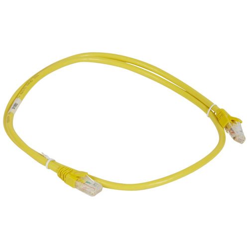 LEGRAND-051882 - LEGRAND patch kábel RJ45-RJ45 Cat6A árnyékolatlan (U/UTP) PVC 1 méter sárga d: 6,2mm AWG26 LCS3