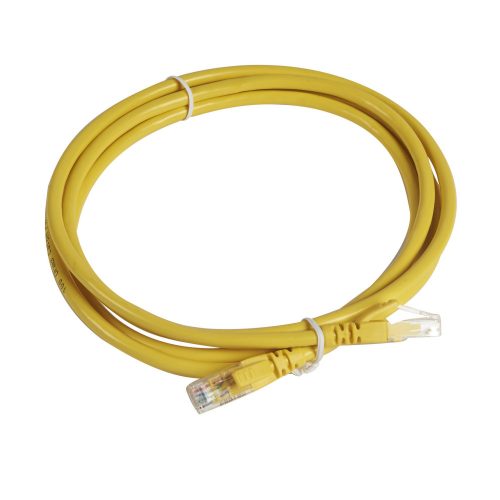 LEGRAND-051883 - LEGRAND patch kábel RJ45-RJ45 Cat6A árnyékolatlan (U/UTP) PVC 2 méter sárga d: 6,2mm AWG26 LCS3