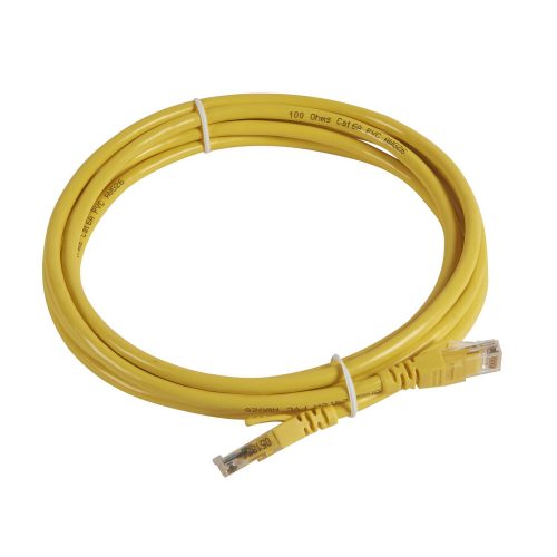 LEGRAND-051884 - LEGRAND patch kábel RJ45-RJ45 Cat6A árnyékolatlan (U/UTP) PVC 3 méter sárga d: 6,2mm AWG26 LCS3