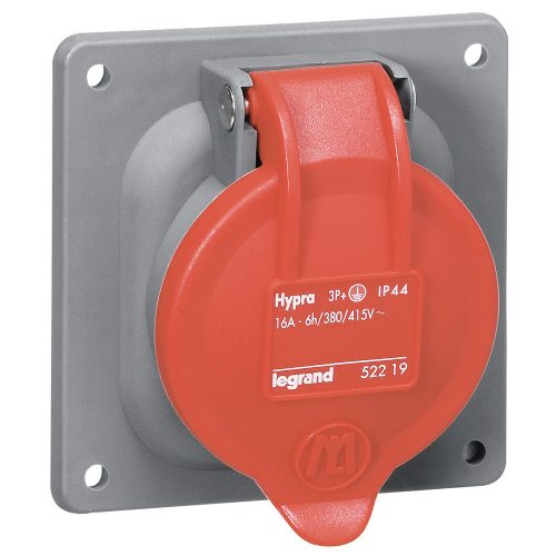 LEGRAND-052218 - Hypra beépíthető aljzat 2P+E 16A 380/415V IP44