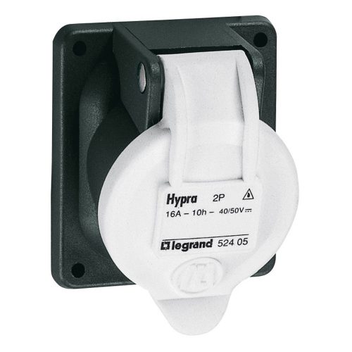 LEGRAND-052405 - Hypra  műanyag beépíthető ipari aljzat 2P 16A 20/50V törpefesz.