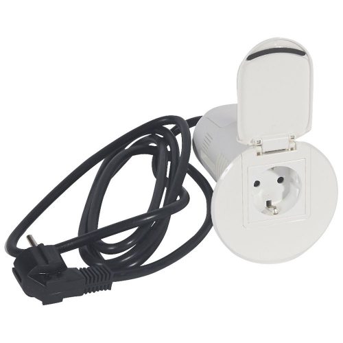 LEGRAND-054088 - Összeszerelt asztali kábelrendező 2P+F csatlakozóaljzattal, USB telefontöltővel, 1xRJ45 Cat6 UTP aljzattal, fehér keret és mechanizmus