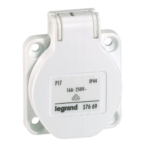 LEGRAND-057669 - P17 Tempra háztartási aljzat, fehér IP44