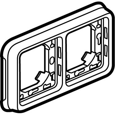 LEGRAND-069683 - Plexo 55 süllyesztett keret 2-es vízszintes, szürke