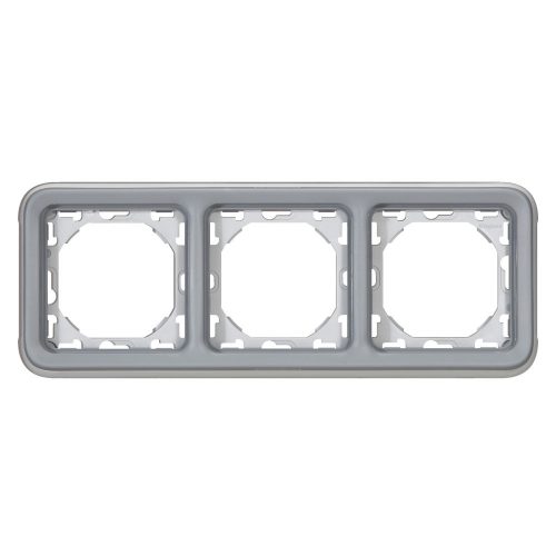 LEGRAND-069687 - Plexo 55 süllyesztett keret 3-as vízszintes, szürke