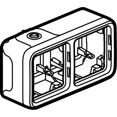 LEGRAND-069690 - Plexo 55 falonkívüli doboz 2-es vízszintes, membrános, fehér