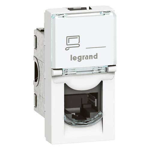 LEGRAND-076561 - Program Mosaic LCS2 RJ45 aljzat Cat 6 UTP, 1 modul, fehér