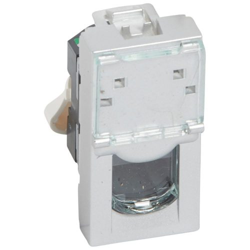 LEGRAND-079451 - Program Mosaic LCS2 RJ45 aljzat Cat.5e UTP, 1 mod, alumínium