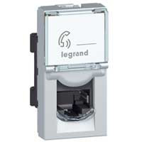 LEGRAND-079452 - Program Mosaic LCS2 RJ45 aljzat Cat.5e FTP, 1 mod, alumínium