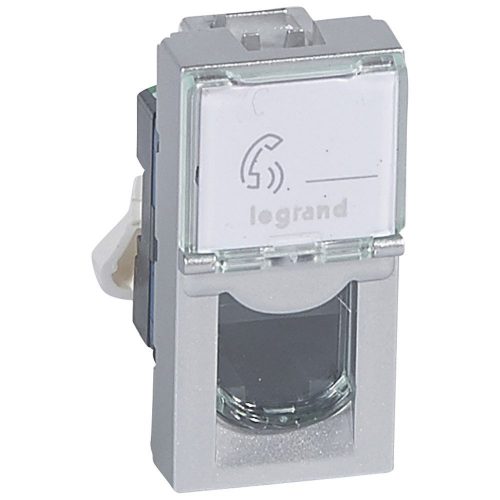 LEGRAND-079461 - Program Mosaic LCS2 RJ45 aljzat Cat 6 UTP, 1 mod, alumínium