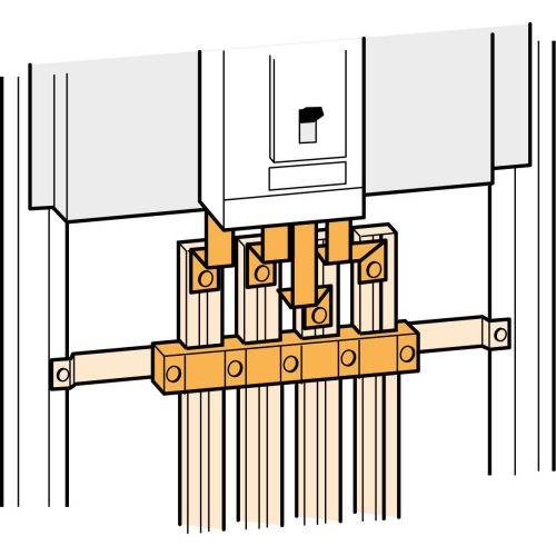 LEGRAND-404440 - VX3 400 gyári csatlakozó hátsó sínezés megtáplálása DPX3 160 készülékkel