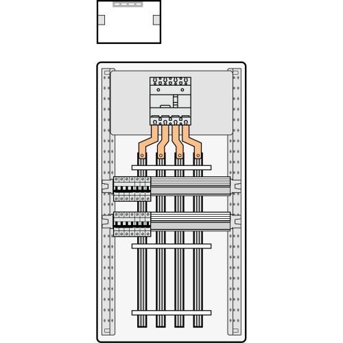 LEGRAND-404463 - VX3 800 gyári hátsó sínezés megtáplálása DPX630 készülékkel