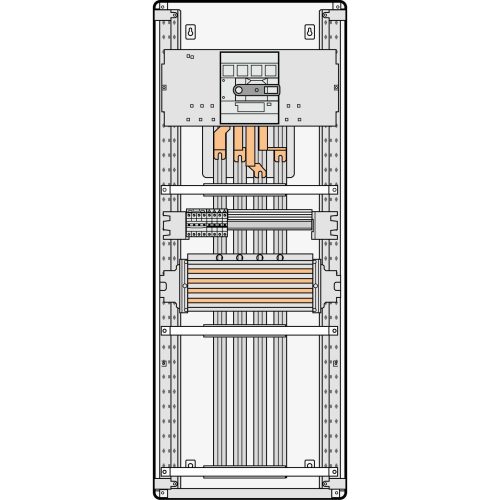 LEGRAND-404464 - VX3 800 gyári hátsó sínezés megtáplálása DPX1600 készülékkel