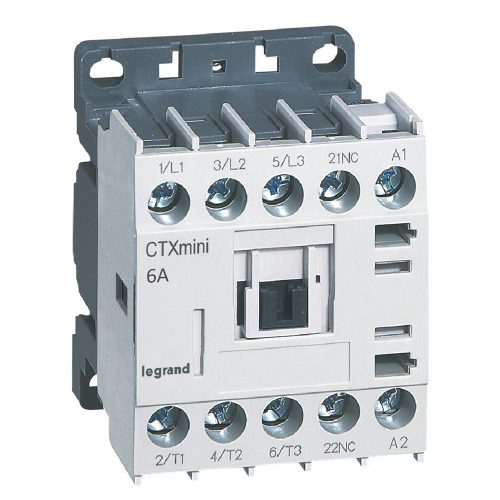 LEGRAND-417010 - CTX3 Mini ip. mágneskapcs. 3P 6A 1NY 24V AC