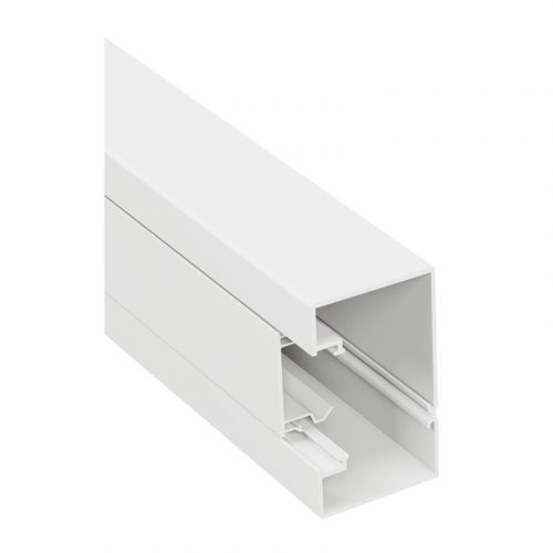 LEGRAND-638020 - DLP-S kábelcsatorna 85x50 mm, merev fedéllel, bepattintható 45-ös szerelvényhez, fehér