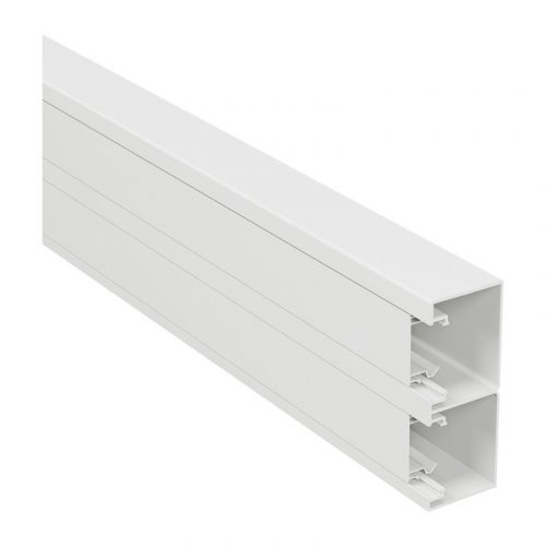 LEGRAND-638040 - DLP-S kábelcsatorna 130x50 mm, merev fedéllel, bepattintható 45-ös szerelvényhez, fehér