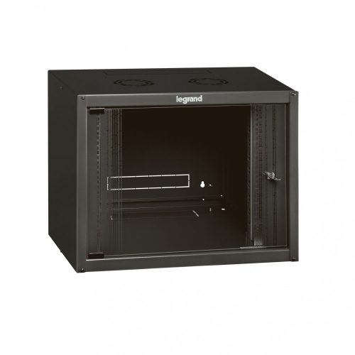 LEGRAND-646200 - LEGRAND fali rack szekrény 19'' 6U MAG: 362 SZÉL: 600 MÉLY: 450 antracit egyrészes üvegajtós készre szerelt MAX: 18 kg Linkeo