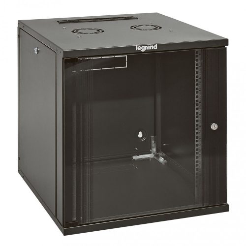 LEGRAND-646260 - LEGRAND fali rack szekrény 19'' 6U MAG: 362 SZÉL: 600 MÉLY: 600 antracit egyrészes üvegajtós lapraszerelt levehető oldallapos MAX: 18 kg Linkeo