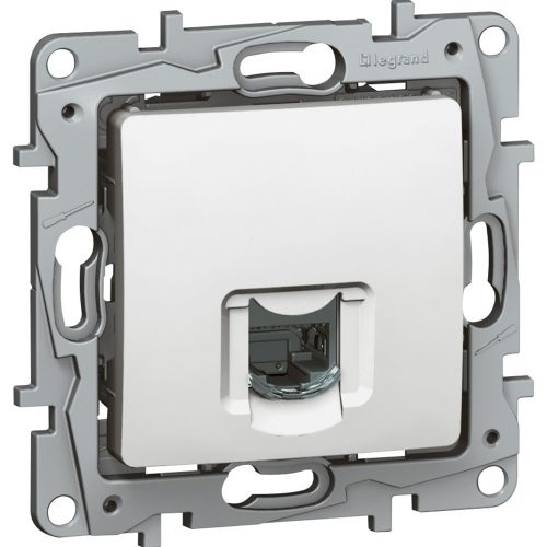 LEGRAND-664775 - Niloé 1xRJ45 Cat.6 STP aljzat, csavaros, köröm nélkül, fehér