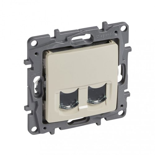 LEGRAND-664874 - Niloé 2xRJ45 Cat6 UTP aljzat köröm nélkül bézs