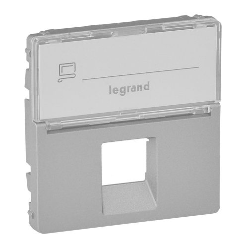 LEGRAND-755472 - Valena Life 1xRJ45 csatlakozóaljzat burkolat, címketartóval alumínium