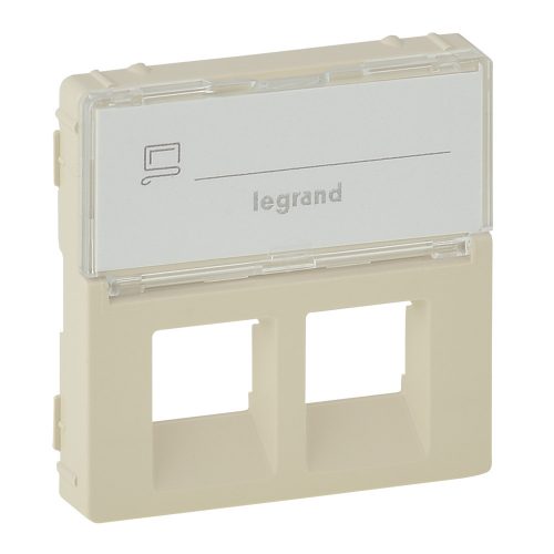 LEGRAND-755481 - Valena Life 2xRJ45 csatlakozóaljzat burkolat, címketartóval elefántcsont