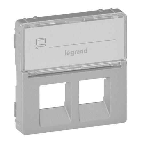 LEGRAND-755482 - Valena Life 2xRJ45 csatlakozóaljzat burkolat, címketartóval alumínium